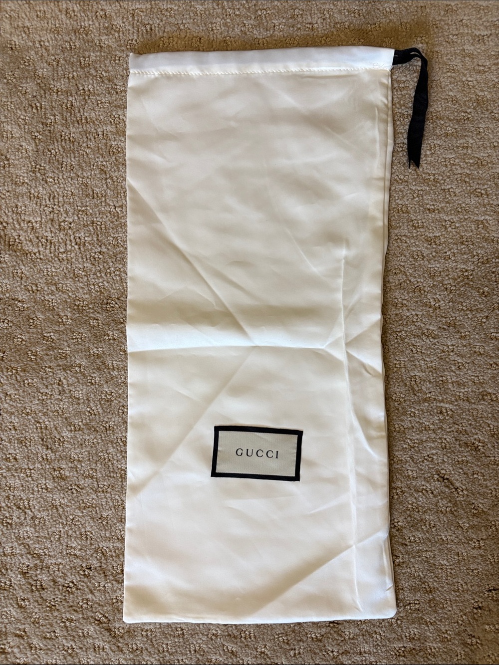 Gucci White Drawstring Dust Bag